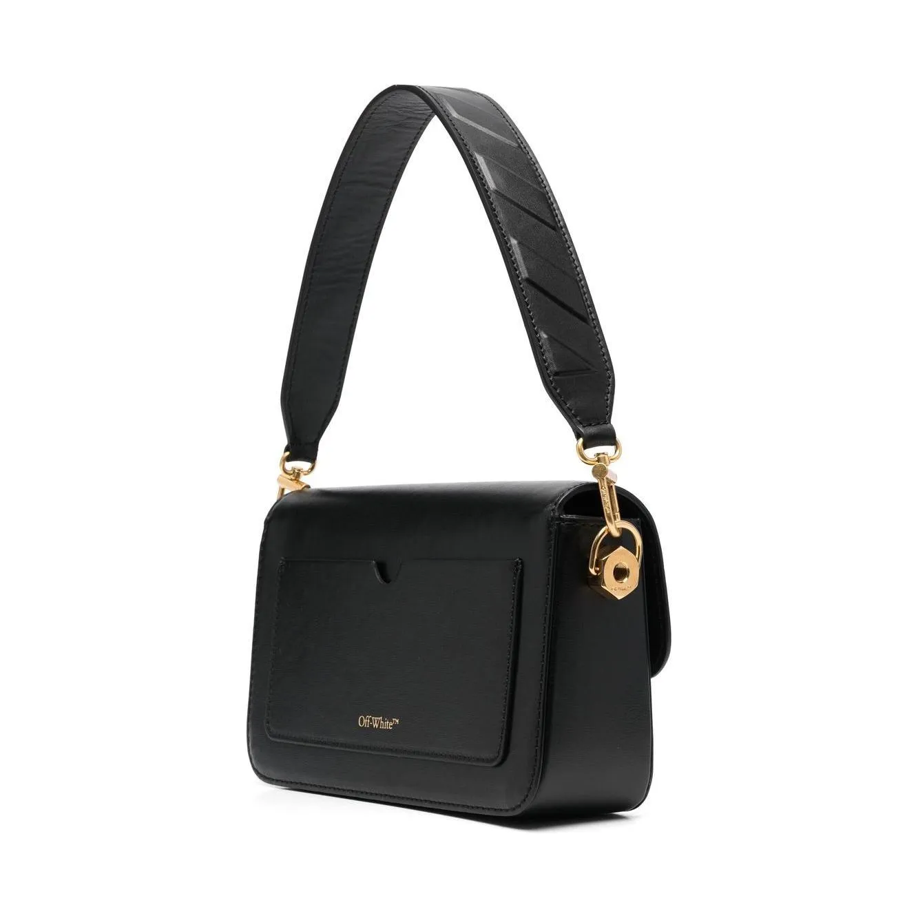 Off-White Binder Clip leather crossbody bag Black