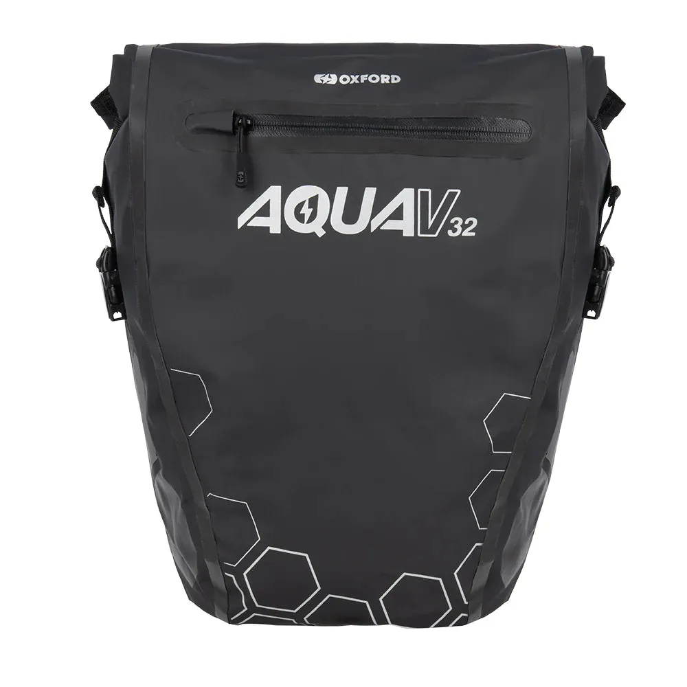 Oxford Aqua V32 Double QR Pannier Bag Black