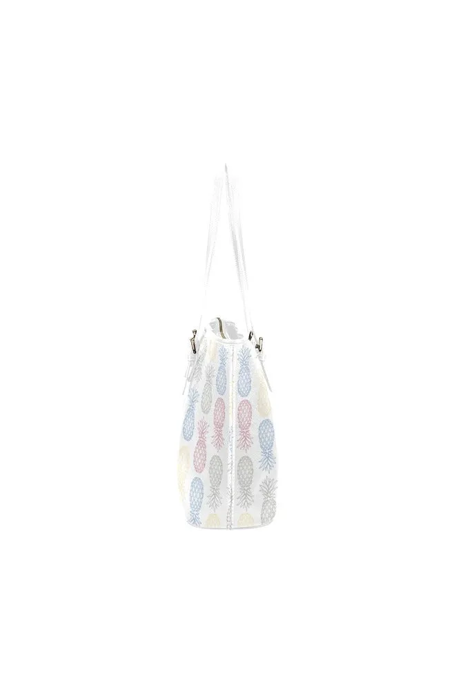 Pineapple Panache Leather Tote Bag/Small