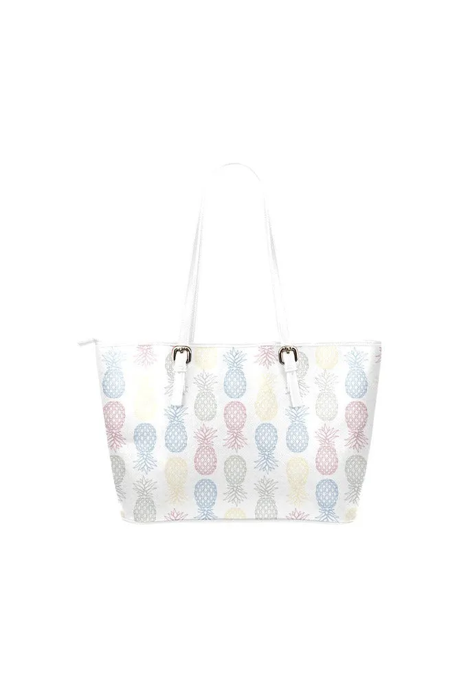 Pineapple Panache Leather Tote Bag/Small