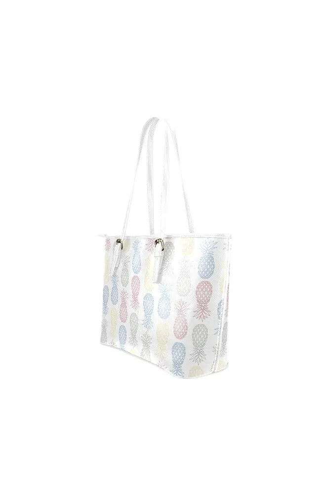 Pineapple Panache Leather Tote Bag/Small