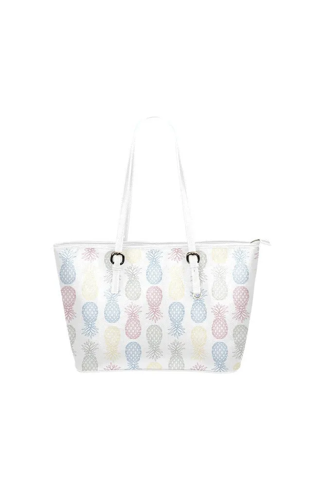 Pineapple Panache Leather Tote Bag/Small