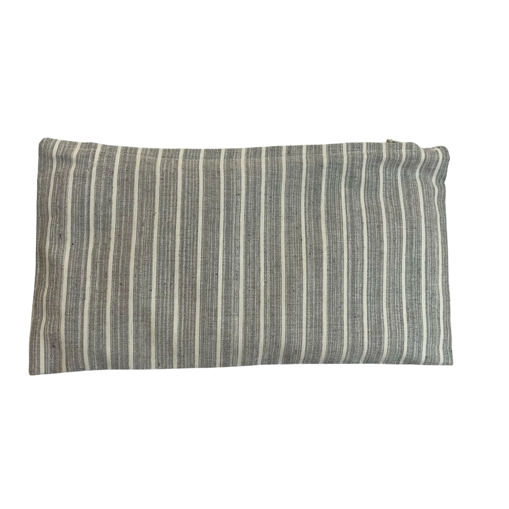 Pouch in Grey & White Stripe