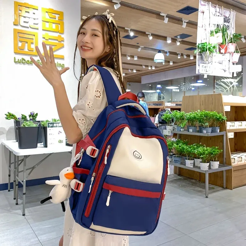 Sohiwoo Fashion Female Travel School Backpack Ladies Trendy Book Bags Women Student Laptop College Backpack Teenage Girl Boys Nylon Cool