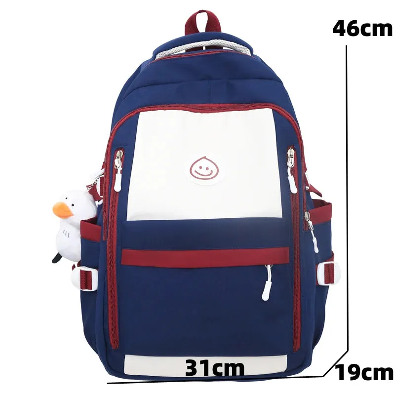 Sohiwoo Fashion Female Travel School Backpack Ladies Trendy Book Bags Women Student Laptop College Backpack Teenage Girl Boys Nylon Cool