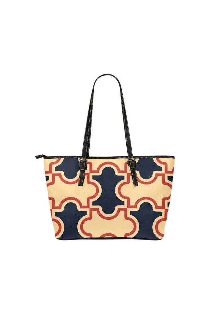 Tessellation Leather Tote Bag/Small