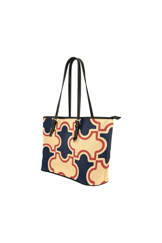 Tessellation Leather Tote Bag/Small