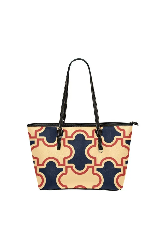 Tessellation Leather Tote Bag/Small