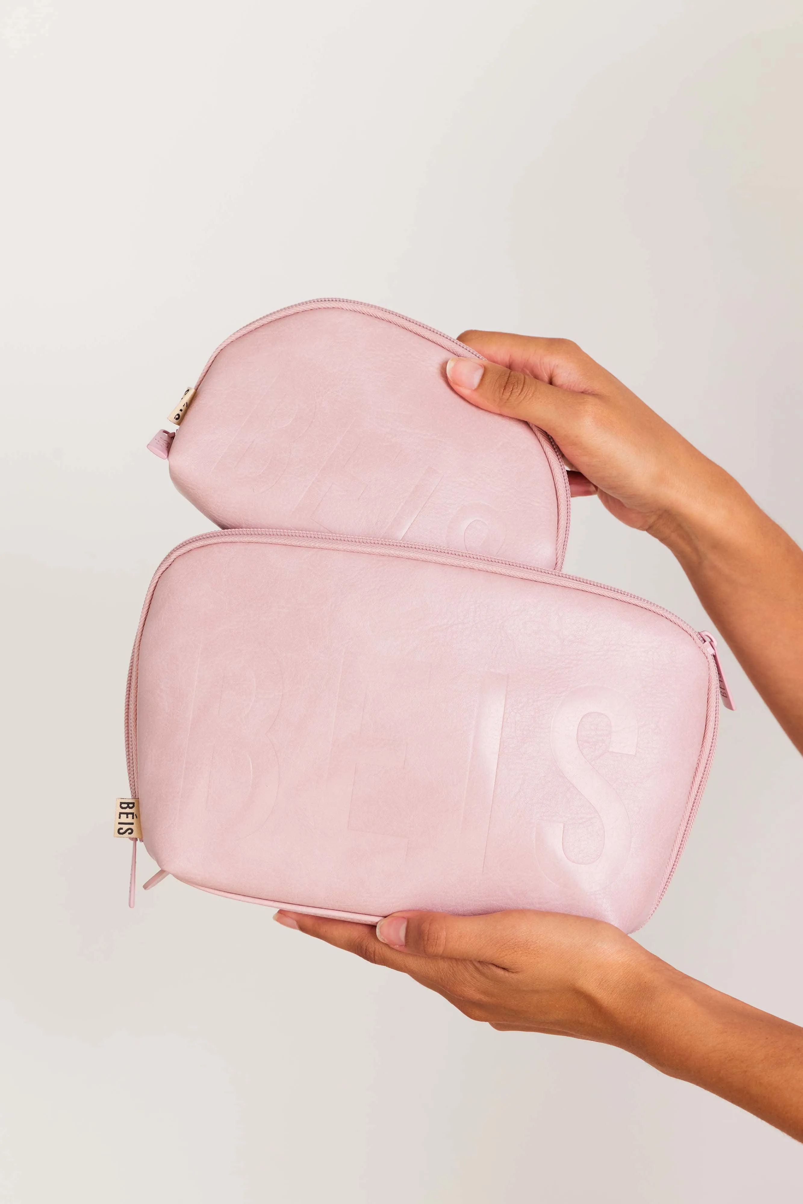 The Cosmetic Pouch Set in Atlas Pink