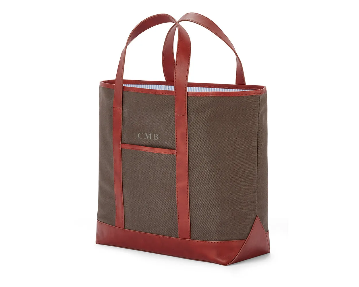 The Travis Tote Bag Cotton Twill: Scotch Green - Scotch Green Embroidery