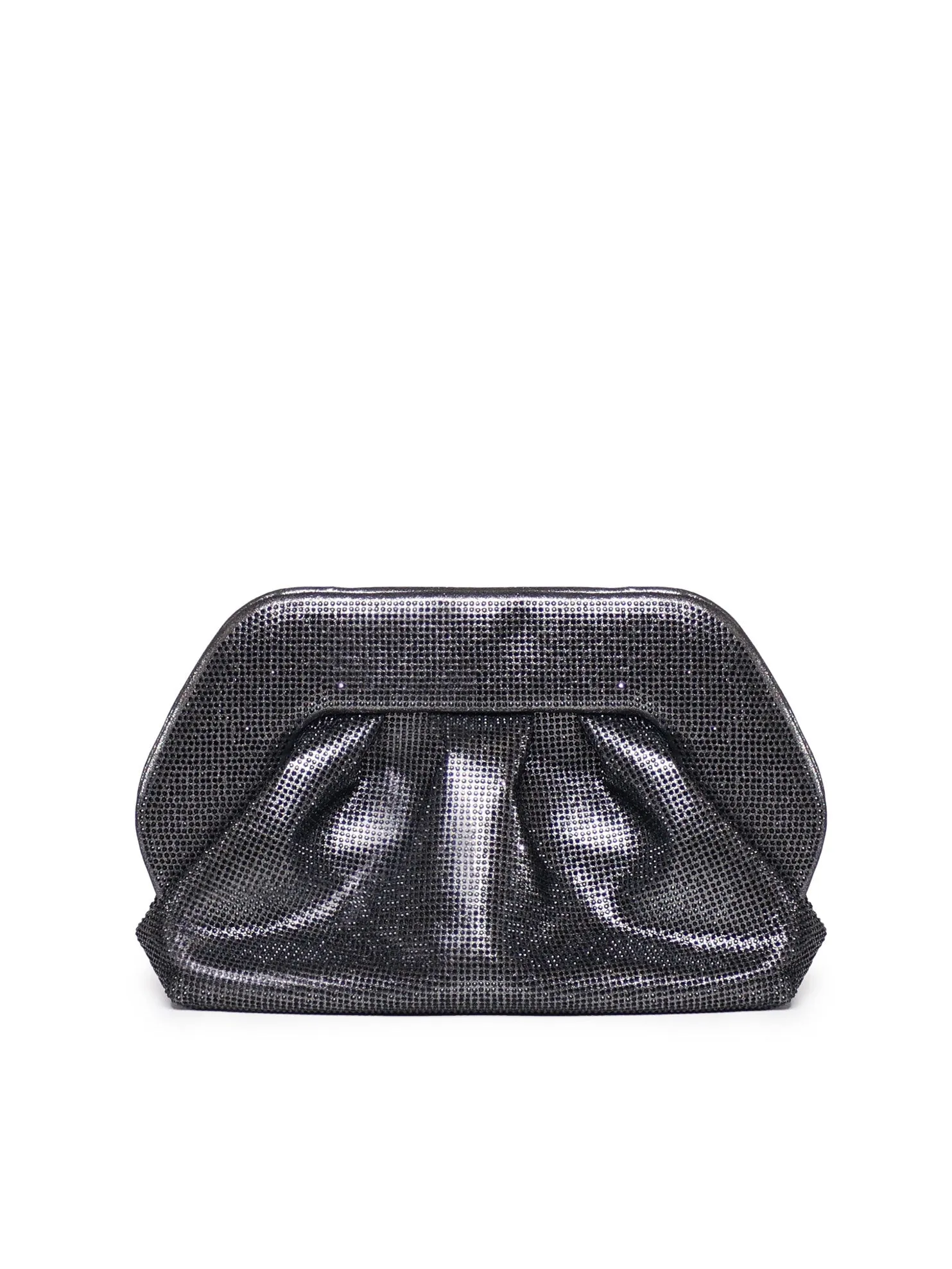 Tia Pochette Clutch Bag in Black and Grey