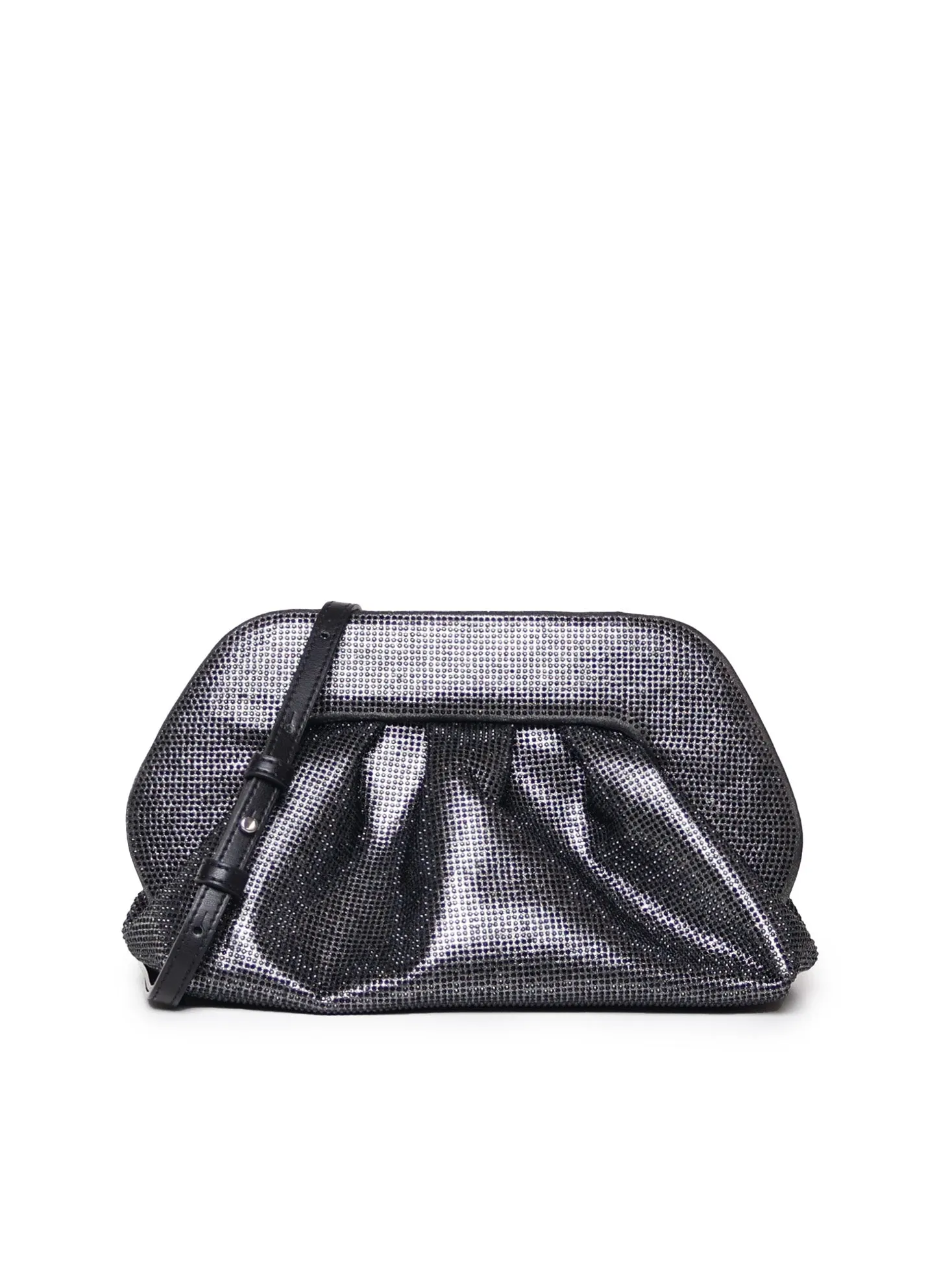 Tia Pochette Clutch Bag in Black and Grey