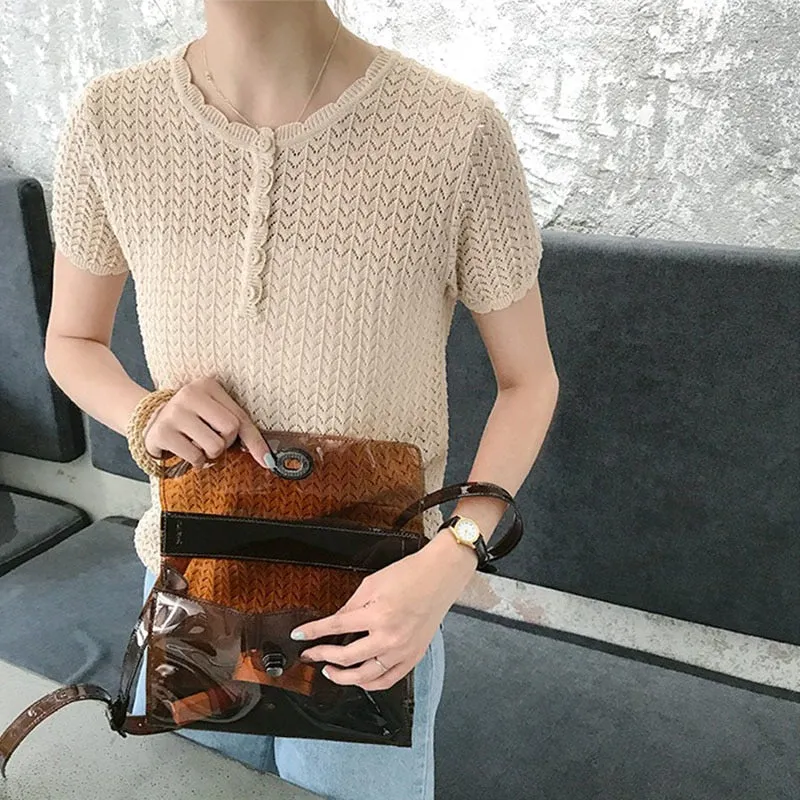 Transparent Waterproof Bags For Women Large Flap