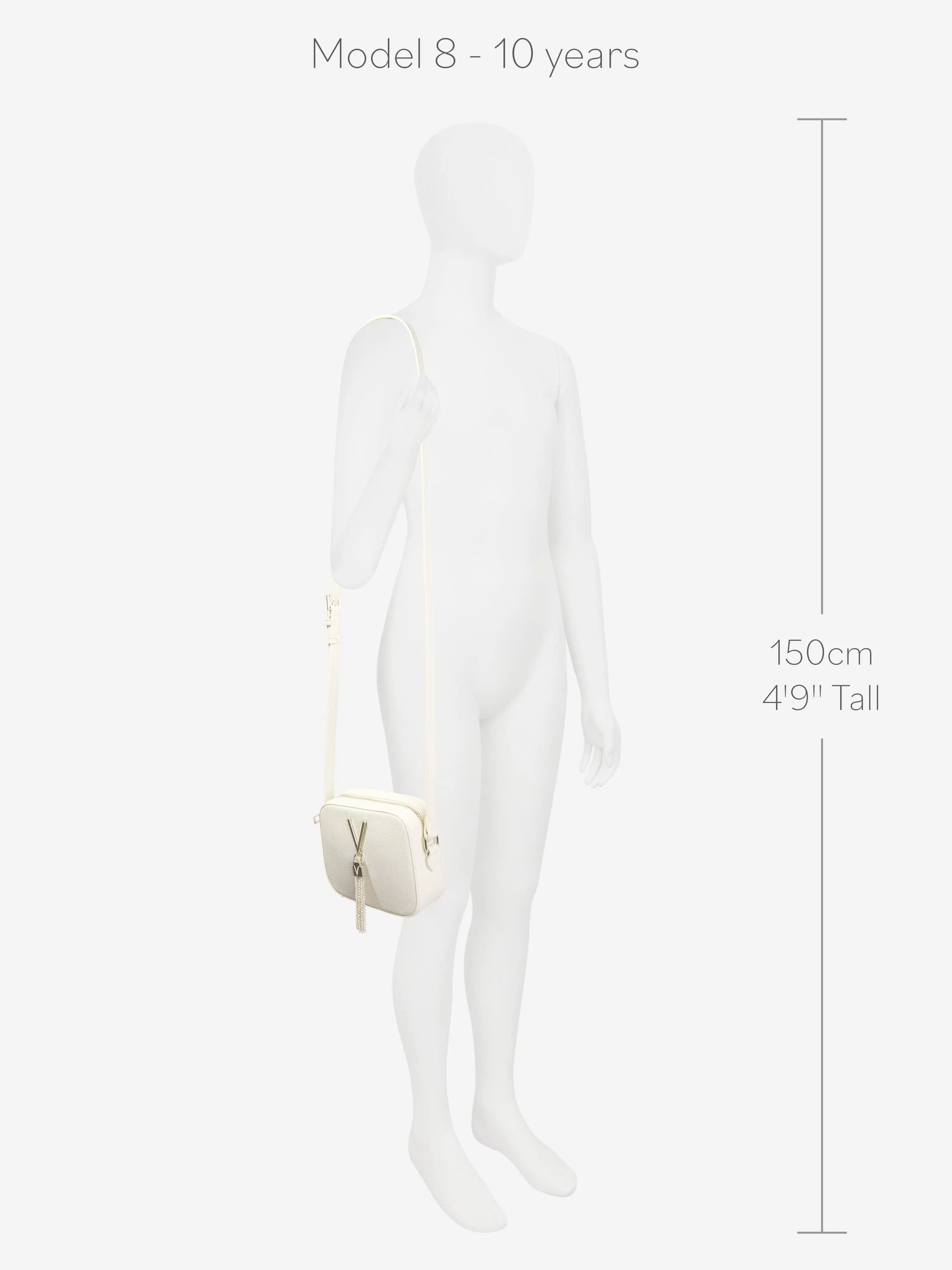 Valentino Girls Divina Haversack Bag in Cream