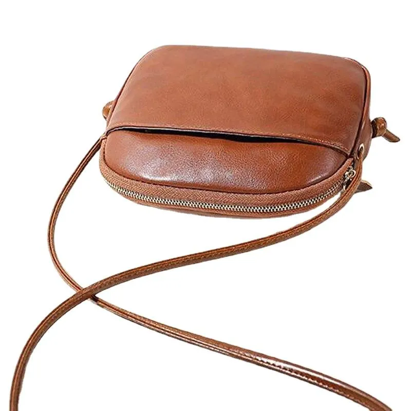 Vintage High Quality Women's Leather Shoulder Bags Brown