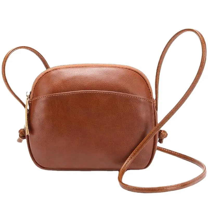 Vintage High Quality Women's Leather Shoulder Bags Brown