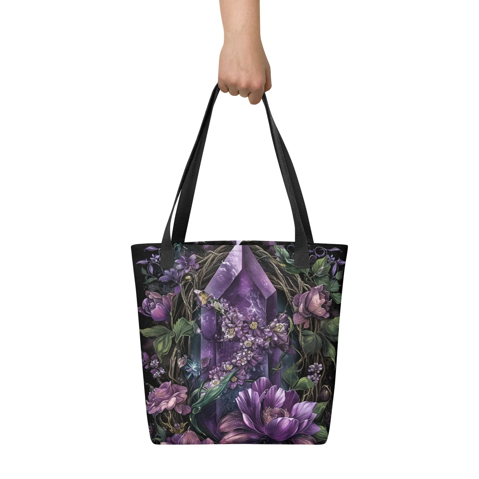 WSH - Amethyst Garden - all over print gothic tote bag