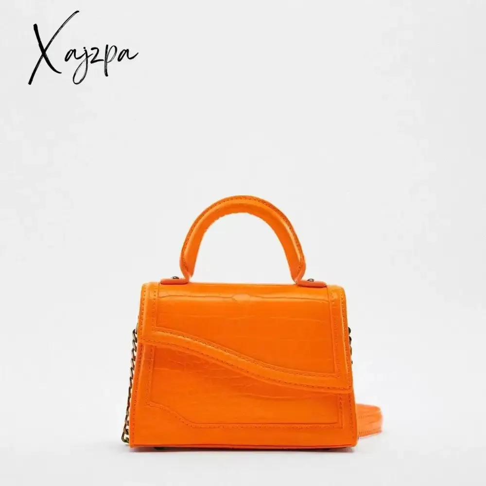 Xajzpa - Fashion Crocodile Pattern Women Bags small PU Leather Shoulder Bags for Women Chain Designer Luxury Handbag Female Travel Tote